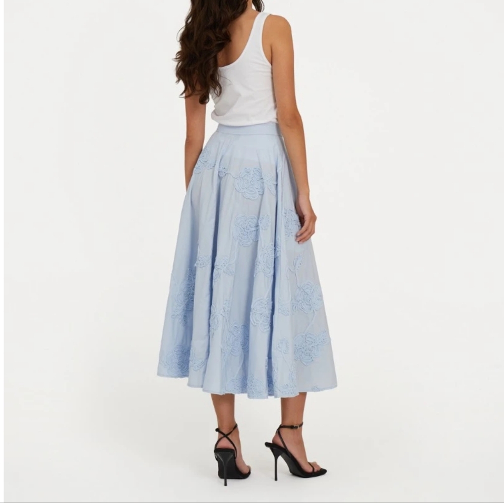 ROTATE BIRGER CHRISTENSEN floral-appliqué maxi skirt - Picture 5 of 12